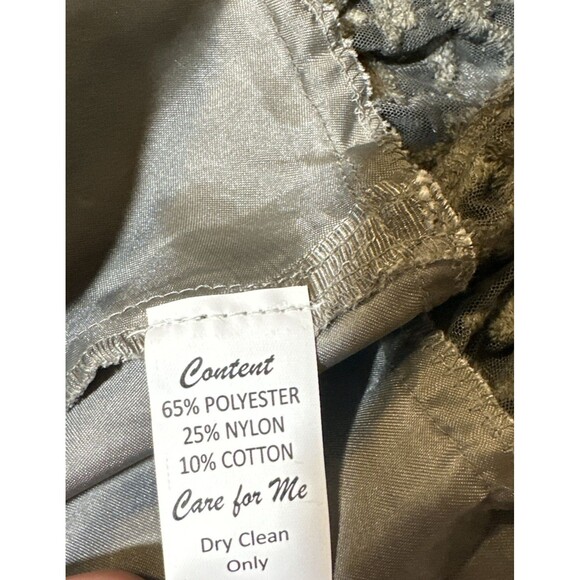 Women’s A RARE BIRD Satin Gray Lace Trimmed Boho Tunic Top Small Medium Lace - Picture 9 of 11